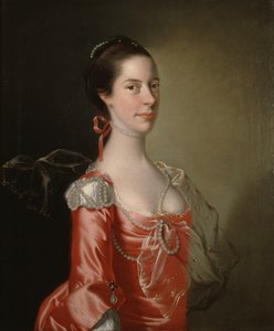 Portræt af en dame, ca. 1760 (olie på lærred) af Joseph Wright of Derby