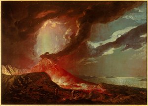 Vesuve-udbruddet med øer i Napoli-bugten i 1776 Maleri af Joseph Wright fra Derby (1734-1797) 1776 Privat samling