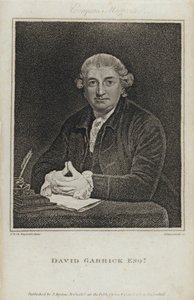 David Garrick, engelsk skuespiller, dramatiker og teaterchef (gravering)