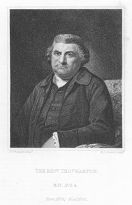 Pastor Thomas Warton, engelsk litteraturhistoriker kritiker og digter (gravering) af Joshua (after) Reynolds