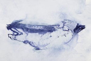 Abstrakt Blå Fugl af Joshua Hoskins