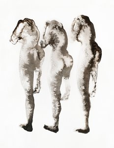 Æteriske figurer i sepiafarver af Joshua Hoskins