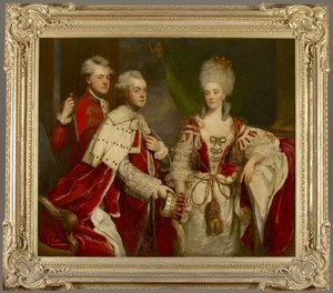 George, 2. jarl Harcourt, hans kone Elizabeth og bror William, 1780 af Joshua Reynolds