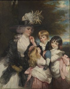 Lady Smith Charlotte Delaval og hendes børn George Henry, Louisa og Charlotte, 1787. af Joshua Reynolds
