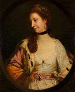 ""Lady Sondes"" Maleri af Sir Joshua Reynolds (1732-1792) - 1764 - Olie på lærred Dim 76,4x60,3 cm Museo Lazaro Galdiano, Madrid af Joshua Reynolds