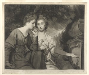 Mrs. Harriet Bouverie og Mrs. Frances Ann Crewe, graveret af Giuseppe Marchi, 1770 af Joshua Reynolds