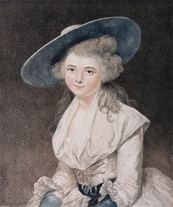The Honorable Miss Bingham (d.1831) graveret af Francesco Bartolozzi (1727-1815) udgivet af E. M. Diemar, 1786 (stipple gravering) af Joshua Reynolds