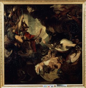 Spædbarnet Hercules kvæler slangerne, 1786-88 af Joshua Reynolds