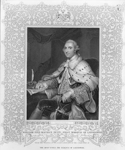 William Fitz-Maurice Petty, første markis af Lansdowne, graveret af H. Robinson af Joshua Reynolds