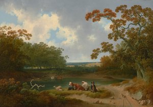 Udsigt over landskabet i Pennsylvania 1823 (olie på lærred)