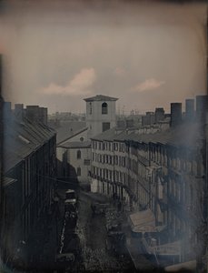 Se Down Brattle Street fra Southworth & Hawes Studio på 5 12 Tremont Row, Boston, 1855. Skabere: Josiah Johnson Hawes, Albert Sands Southworth.