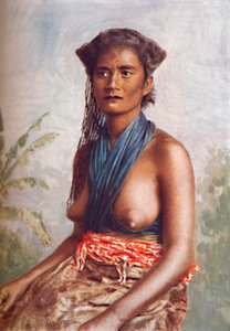 En kvinde fra Fiji i indfødt kjole, 1902