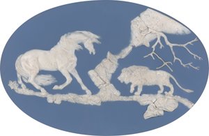 Hest skræmt af en løve (afsnit A)