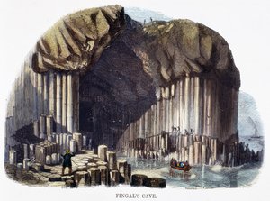 Fingals Cave, fra Phenomena of Nature, 1849