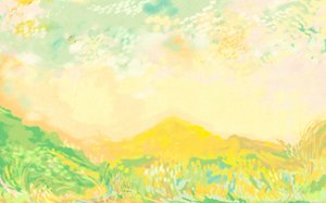 Solbeskinnede pastelfarvede marker af Josie George
