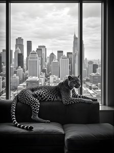 Udsigt over byen fra Leopard af Josie George