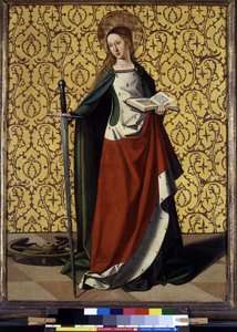 Bagsiden af altertavlen: St. Catherine of Alexandria