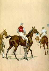 Heste og jockeyer, 20. århundrede (illustration)