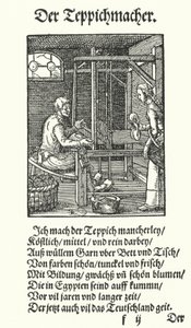 The Tapestry Weaver (gravering) af Jost (after) Amman
