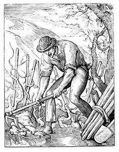 The Winebonder (litho) (s/h foto) af Jost (after) Amman