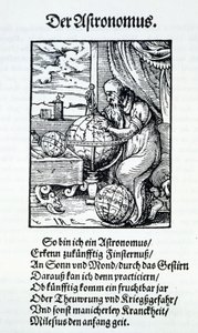 En astronom med et vers af Hans Sachs, pub. Frankfurt 1568 af Jost Amman