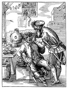Tandlæge, 1500-tallet 1849. af Jost Amman