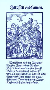 Harpe- og lutspillere af Jost Amman
