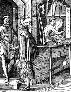 Harquebusier eller håndvåbenfabrikant, c1559-1591 af Jost Amman