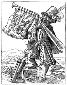 Militær trompetist, 1500-tallet 1849. af Jost Amman