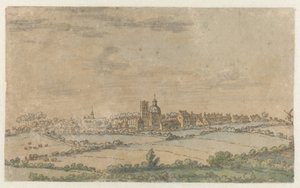Udsigt over Scherpenheuvel, Flamsk-Brabant af Josua de Grave (attributed to)