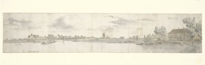 Panoramaudsigt over Kasteel Ooij og betalingshuset, Nordbrabant
