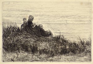 Aften på stranden (ætsning)