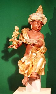 Afrika, fra en gruppe, der forestiller verdens fire kontinenter (polykromt træ)