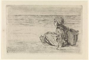 Pige ved havet af Jozef Israëls