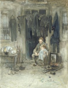 Søn af det gamle folk af Jozef Israëls (signed by artist)