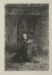Baby i sin stol af Jozef Israëls