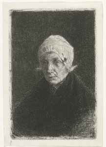 gamle dame Katwijk Old Mary (titel på objekt) af Jozef Israëls