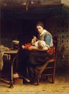 The Cottage Madonna, ca. 1867 af Jozef Israëls