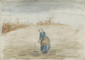 Kvinde på en mark af Jozef Israëls