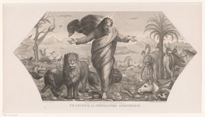 Skabelsen af ​​dyrene Fecit deus bestias terrae (titel på objekt) Oprettelse (serietitel) af Jozef Karel De Meulemeester