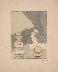 Læser med en lampe af József Rippl Rónai