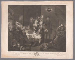 Helligtrekonger fejring Le Gateau des Rois. (titel på objekt) af Jérôme Danzel