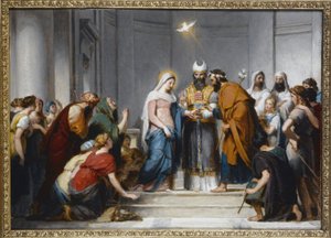 Jomfruens bryllup. Studie til kompositionen af kirken Notre-Dame-de-Lorette, ca. 1833 (olie på lærred)