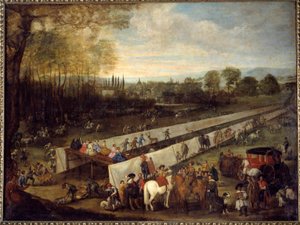 La chasse de tabladillo a Aranjuez Maleri af Juan Bautista del Mazo (1612-1667) 1600-tallet Madrid, Musee du Prado af Juan Bautista Martinez del (attr. to) Mazo