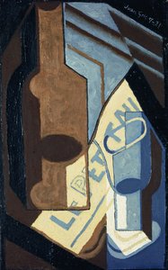 Flaske og Glas; Flaske og glas, 1921 af Juan Gris
