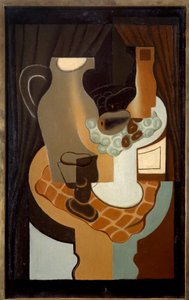 Broc og kompotter. Maleri af Juan Gris (1887-1927) af Juan Gris