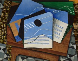 Guitar på et bord af Juan Gris