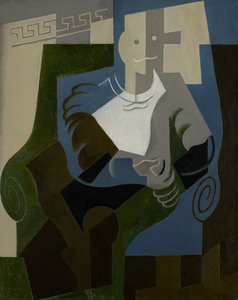 Siddende Harlekin, ca. 1920 af Juan Gris
