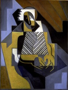 Siddende kvinde, ca. 1915-20 (olie på lærred) af Juan Gris