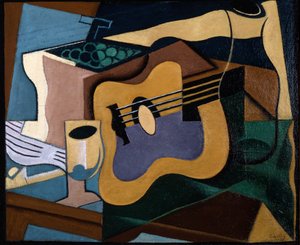 Stilleben med guitar, oktober-november 1920 (olie på lærred) af Juan Gris